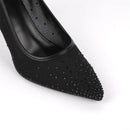 Women Pointed Toe Mesh Pumps High Heeled Slip On Party Wedding Bride Pumps