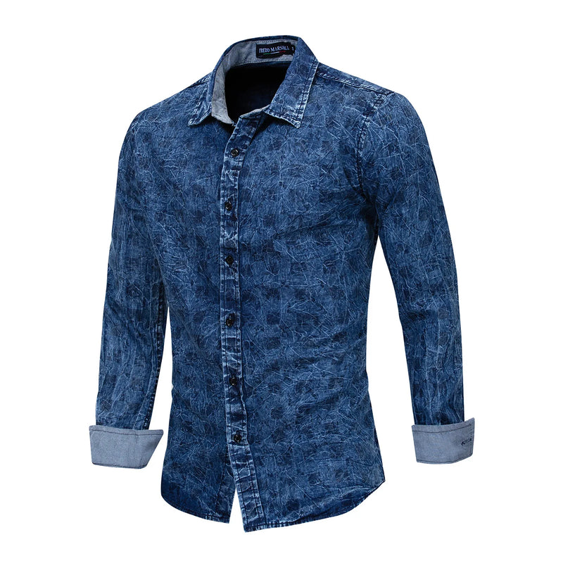 Men's Spring Autumn Casual Lapel Single Breasted Shirt