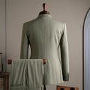 Classic Elegant Plaid Men Suits Business Party Tuxedo Notched Lapel Suit Blazer Pants For Formal Occasions