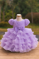 Flower girl dress baby sequin bow princess wedding bridesmaid 2-8 years old birthday party fluffy cake dress