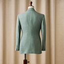 Men Tailored Linen Retro Wedding Suit Business Casual Slim Static Summer