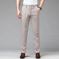 Summer Thin Men's Casual Pants Imitation Linen Fabric Breathable Business Straight Trousers