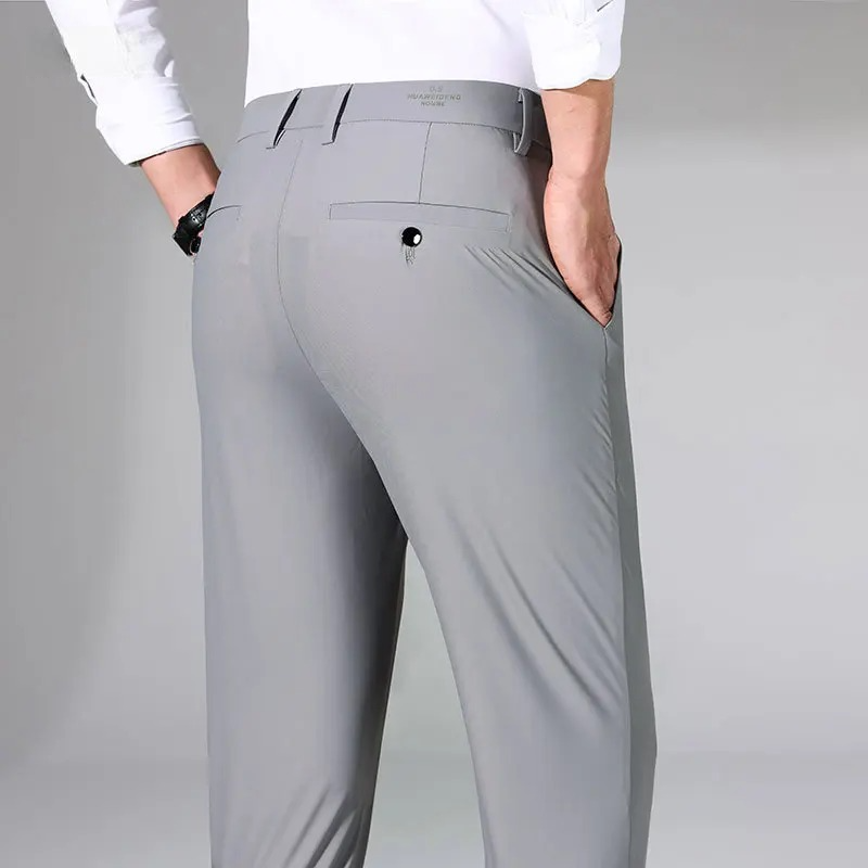 Casual Breathable Trousers Clothing Autumn Straight Suit Pants Men's Chic Business