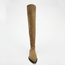 Retro Autumn Boots Pointed Toe Thick Heel Boots Slim Catwalk Luxury Winter Boots