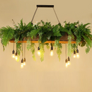 Creative Retro Garden Restaurant Pendant Light Simple Pastoral Industrial Style Tavern Simulation Green Plant Chandelier