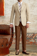 Linen Single-breasted Suit British Breathable Slim-fit Casual Suit Jacket for Men