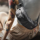 Tactical Adjustable Black Crossbody Bag Unisex Outdoor Waist Pack Motorcycle Chest Bag for Cycling Travel Coin Purse