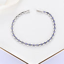 Precious and elegant natural blue Bracelet 925 sterling silver luxury women and girls jewelry