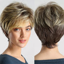 Blonde Short Hair Wigs Fluffy Pixie Cut Synthetic Wig Women Heat Resistant