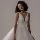 Wedding Dresses For Women Sleeveless Sheer Back Vintage Bride Ivory Bridal Gown