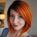 Ginger Orange Short Pixie Cut Straight Bob Human Hair Wig For Women Hair Wigs