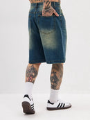 Bermuda Pants Men Wash Denim Shorts Casual Summer Men Streetwear