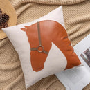 Designer Horse Head Patched Pillow Cover Man Cave Decoration Throw Cushion Pillowcase For Couch Sofa Square