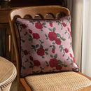 American Pastoral Retro Rose Pillow Cover Living Room Sofa Jacquard Square Cushion Case Eclecticism Home Decor