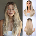 Lace Front Wig Straight Baby Hair Lace Bob Wigs Synthetic Lace Wig 22 Inch blonde Wig For Women Wig