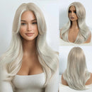Lace Front Wig Straight Bangs Lace Wig 14 Inc Cosplay Ombre Blonde Wigs For Women Lace Wig Synthetic Lace Wig