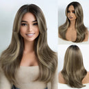 Lace Front Wig Straight Bangs Lace Wig 14 Inc Cosplay Ombre Blonde Wigs For Women Lace Wig Synthetic Lace Wig