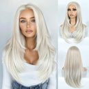 Lace Front 24 Inch Straight Lace Wig Brown 6x4 Pre Plucked Pre Cut Wear For Woman