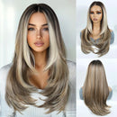 Lace Front 24 Inch Straight Lace Wig Brown 6x4 Pre Plucked Pre Cut Wear For Woman