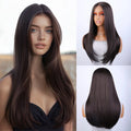Noble Synthetic Lace Front Wig Straight Baby Hair 13X4 Lace Bob Wigs Synthetic Lace Wig 22 Inch Brown Wig For Women Wig