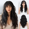 Lace Front Wigs For Women Cosplay Wigs 20 Inch Long Ombre Blonde Body Wave Lace Wig With Bangs Heat Resistant