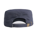 Casual Flat Top Army Caps For Men Cotton Military Hats Women Solid Black Sun Hat