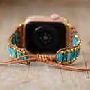 Natural Stones Watch Strap 38mm/44mm Boho Smartwatch Bracelet For Iwatch Series 1-7