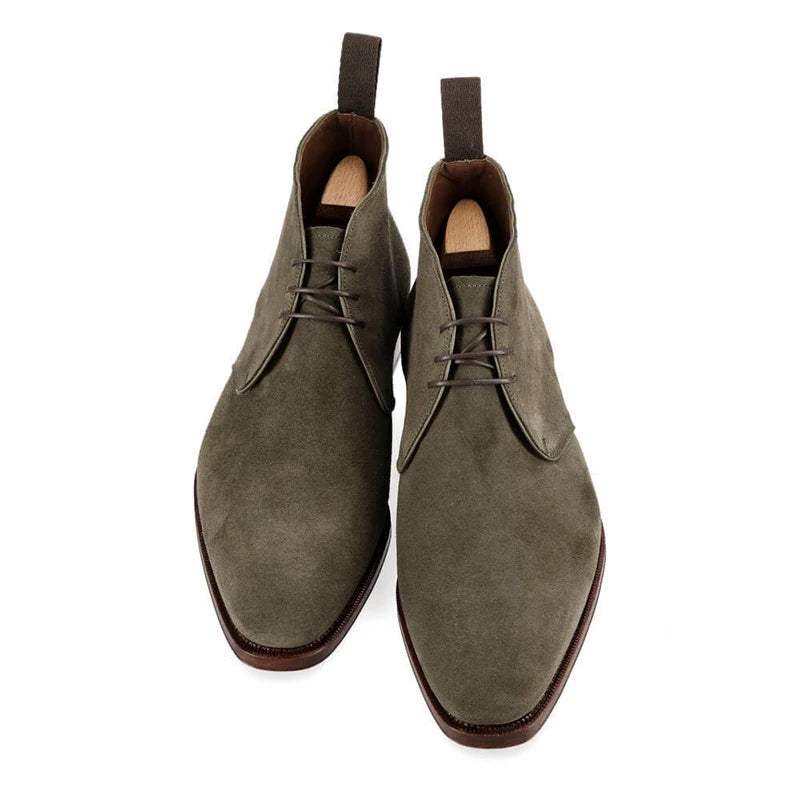 Ankle Suede Mens Boots Shoes Handmade Winter Work Basic Boots Designer High Top Shoes for Men