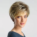 Blonde Short Hair Wigs Fluffy Pixie Cut Synthetic Wig Women Heat Resistant