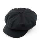 Octagonal Cap Big Head Plain Beret Hat