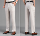 Men Trousers Casual Summer Flat Thin Loose High Waist Linen Pants Business Office Formal Suit Pants For Men