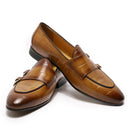 Men Leather Shoes Luxury Monk Strap Slip On Loafers Men Leather Wedding Casual Shoes Men