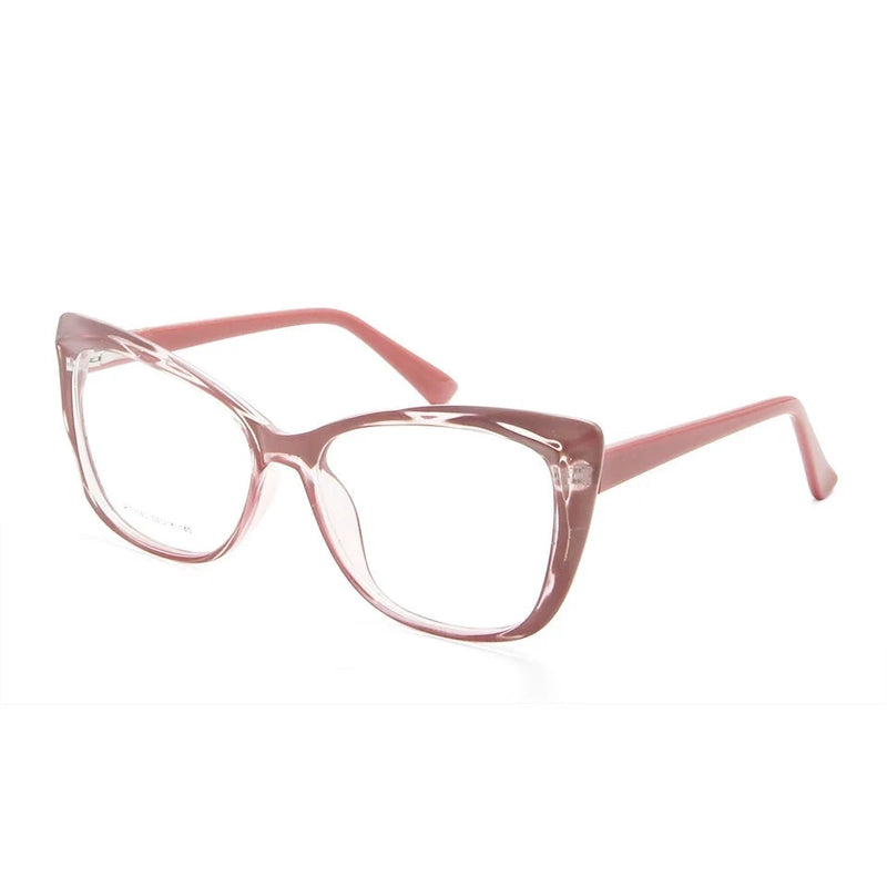 Cat Eye Optical Glasses Frame Women Diamond Eyeglasses Frame Prescription Myopia Glass Ladies Trend Eyewear Spring Hinge