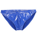 Shiny blue men's underwear on a white background, Obroi