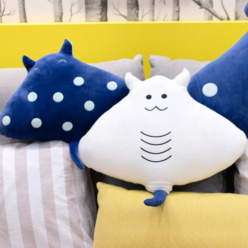 Cute Cartoon Mobula Plush Toys Flying Rays Stuffed Animals Toys Manta Ray Dolls