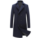 Men Winter Wool Coat Men's Double breasted business jacket Wool Blends Woollen Coat Male Trench Coat Overcoat