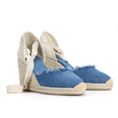 Denim Sandals  Wedge For Women With Ankle Strap