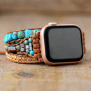 Standout Natural Stone Men Women Watch Band Beads Boho Wrap Vegan Rope Watch Strap