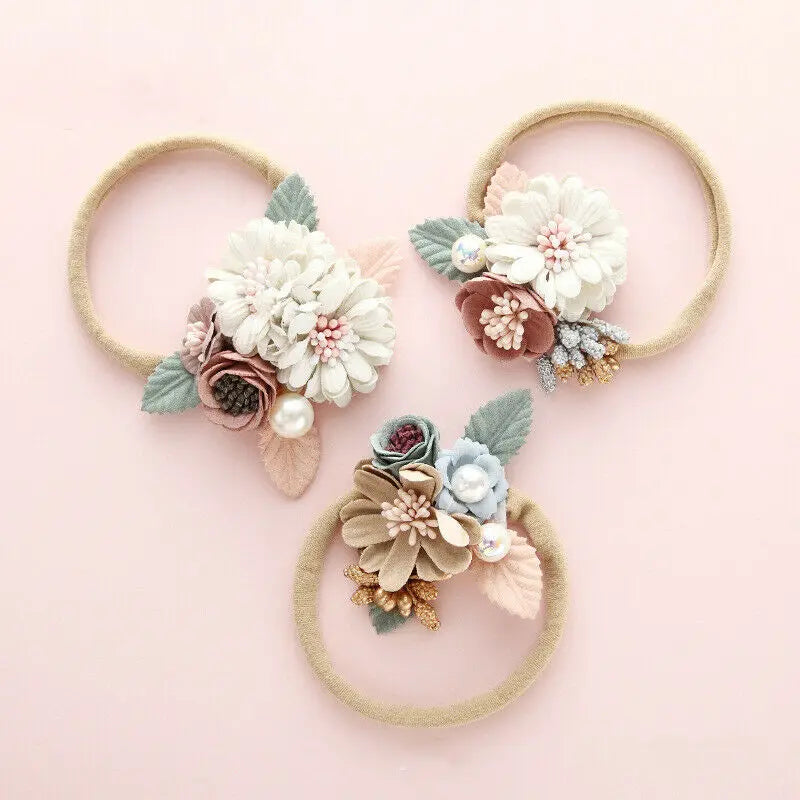 Newborn Baby Flowers Headband Elastic Princess Headbands Child Kids Cute Gifts