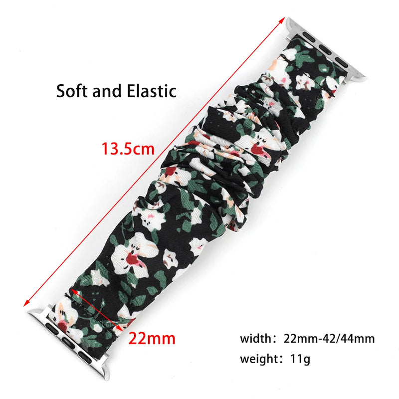 Elastic Floral Strap for Watch Band Flower Belt or Watch Women Girls