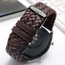 Genuine Leather Braided Watch Strap Quick Release Wrist Band Bracelet Accessories
