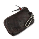 Original Leather Key Wallet for Men Short Handmade Holder Coin Purse Card Case Bag
