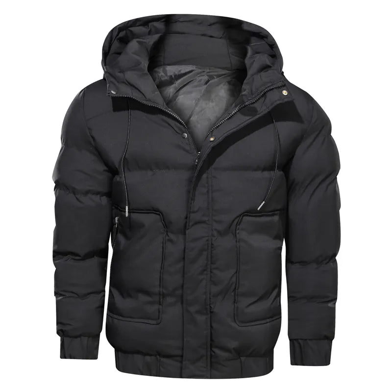 Winter Jacket Parkas Men Solid Hooded Zipper Thicken Warm Coats Men Waterproof Mens Parkas Mens Jackets And Coats