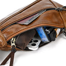 Genuine Leather Men Chest Pack leather Summer Crossbody Bag Travel Sling Shoulder Bags Riding Crossbody Bags