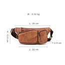 Men's Genuine Leather Waist Packs Belt Bags Man Chest Bag Men Shoulder Messenger Bag Male Travel Bag