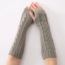 Half Finger Knitted Gloves Female Stitching Hollow Autumn Winter Fingerless Knitting Gloves Warm Arm Sleeve Unisex