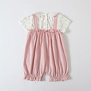 Baby Clothes Newborn Baby Cotton Romper Cherry Print Infant Girls Jumpsuit Kids Clothes Outfit pink 0-2Y