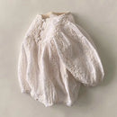 Newborn Baby Girls Casual Clothes Autumn Bodysuit Toddler Girls Cotton Embroidered Jumpsuit