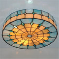 Mediterranean Baroque Hanging Lamp Tiffany Stained Glass Ceiling Lights