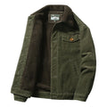Casual Winter Cargo Thick Jacket Men's Windbreak Warm Padded Plus Velvet Outerwear Coat